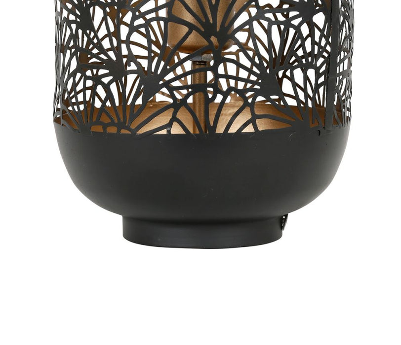 ampe lanterne haute  - métal - motif végétal ajouré - hauteur 29 cm -SEMA DESIGN