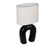 lampe à poser - design - pied céramique noir - abat jour coton écru  -  27X15XH45CM - SEMA DESIGN