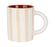 mug thé alaria rayures beige blanc - grès - 40 cl - SEMA - COTE TABLE