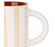 mug thé alaria rayures beige blanc - grès - 40 cl - SEMA - COTE TABLE