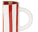 mug thé alaria rayures rouge bordeaux blanc - grès - 40 cl - SEMA - COTE TABLE