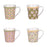 mug porcelaine - collection chester - mulitcolore - 38cl - coffret cadeau 4 mugs - Table Passion