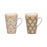 mug porcelaine - collection chester - mulitcolore - 46cl - coffret cadeau 2 mugs - Table Passion
