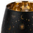 photophore noir doré lune étoiles - 9 x 9.5 cm - verre teinté - SEMA DESIGN