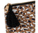 Trousse - trousse de toilette - trousse à maquillage - coton - léopard fond brun - forme trapèze - 26x7x17 cm  - SEMA DESIGN COTE TABLE
