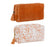 Trousse- trousse de toilette - trousse à maquillage - velours - terra orange - forme rectangle - 20x6x10 cm  - SEMA DESIGN