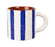 tasse à café alaria rayures bleu blanc - grès - 17 cl - SEMA - COTE TABLE