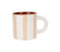 tasse à café alaria rayures beige blanc - grès - 17 cl - SEMA - COTE TABLE