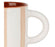 tasse à café alaria rayures beige blanc - grès - 17 cl - SEMA - COTE TABLE