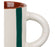 tasse à café alaria rayures émeraude blanc - grès - 17 cl - SEMA - COTE TABLE