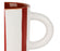tasse à café alaria rayures rouge bordeaux blanc - grès - 17 cl - SEMA - COTE TABLE