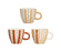 tasse déjeuner rayure madeira - grès - 3 couleurs assorties - beige caramel multicolore - 60 cl - SEMA DESIGN - COTE TABLE