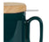 mug tasse tisanière avec filtre inox - grès - émeraude brillant - couvercle bambou - 50 cl - SEMA DESIGN - COTE TABLE