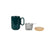 mug tasse tisanière avec filtre inox - grès - émeraude brillant - couvercle bambou - 50 cl - SEMA DESIGN - COTE TABLE