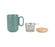 mug tasse tisanière avec filtre inox - grès - vert sauge  - couvercle bambou - 50 cl - SEMA DESIGN - COTE TABLE