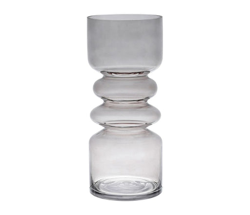 VASE EN VERRE CONTEMPORAIN  - gris - FINITION TRANSLUCIDE - HAUTEUR 27 CM - SEMA DESIGN - SEMA DESIGN coté table