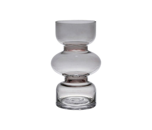 VASE EN VERRE CONTEMPORAIN  - gris - FINITION TRANSLUCIDE - HAUTEUR 18 CM - SEMA DESIGN - SEMA DESIGN coté table