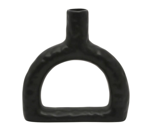 vase en grès dolomite - noir mat - HAUTEUR 20 CM - SEMA DESIGN