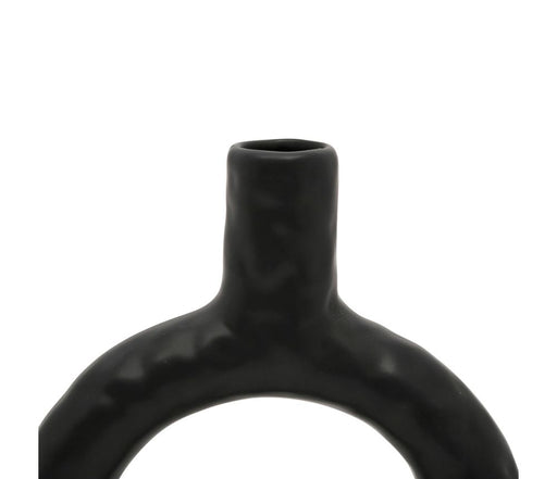 vase en grès dolomite - noir mat - HAUTEUR 20 CM - SEMA DESIGN