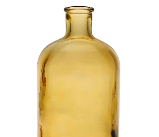 Vase en verre forme bouteille - jaune ambré - HAUTEUR 23 CM - SEMA DESIGN - COTE TABLE