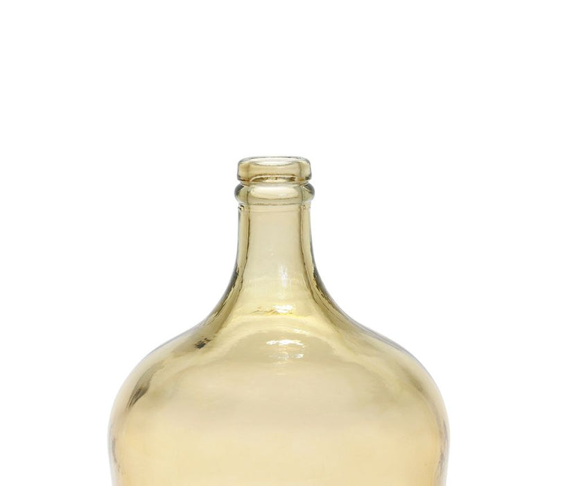 VASE EN VERRE - FORME dame jeanne - jaune ambre - HAUTEUR 30 CM - SEMA DESIGN