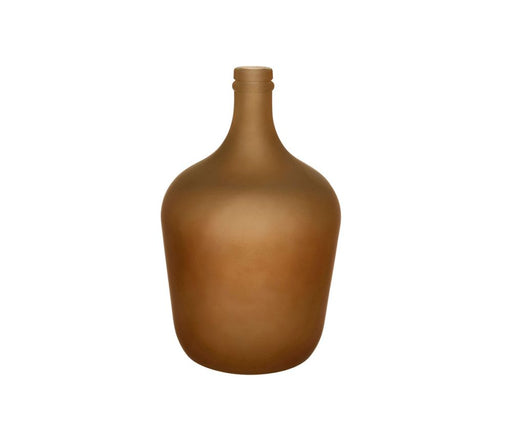 VASE EN VERRE - FORME dame jeanne - terra mat - HAUTEUR 30 CM - SEMA DESIGN