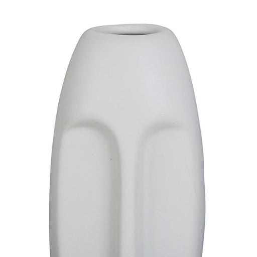 vase visage - grès - blanc - Hauteur 14 cm - SEMA DESIGN