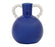 VASE EN GRES avec anses - bleu brillant et anse blanc - HAUTEUR 13.5 CM - SEMA DESIGN - COTE TABLE