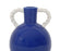 VASE EN GRES avec anses - bleu brillant et anse blanc - HAUTEUR 13.5 CM - SEMA DESIGN - COTE TABLE