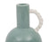 VASE EN GRES avec anses - vert brillant et anse blanc - HAUTEUR 17 CM - SEMA DESIGN - COTE TABLE