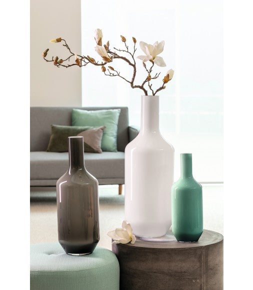 vase en verre gris - milano - taille 50 cm - LEONARDO