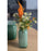 vase en verre vert- milano - taille 21 cm - LEONARDO