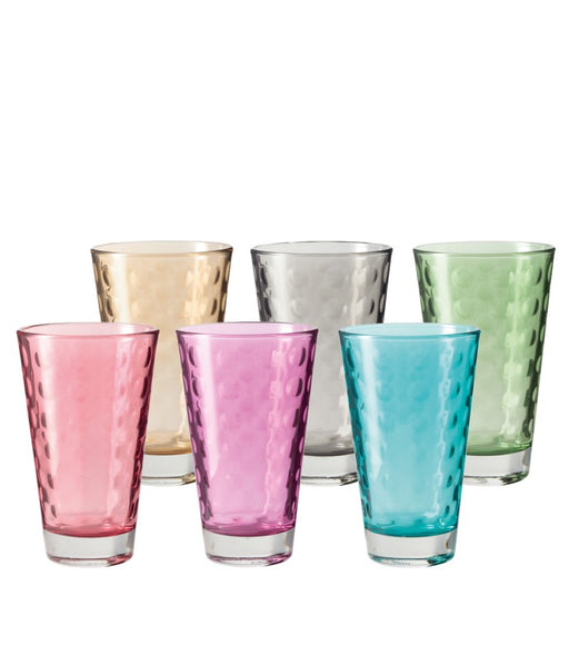 verre à jus de fruits - verre apéritif haut - Optic couleur pastel - Leonardo