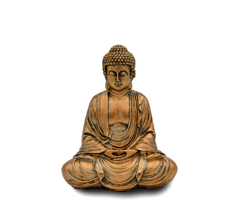 bouddha méditation or - hauteur 20cm  - résine