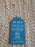 Plaque Message - à suspendre - Mon Parrain ne rapporte pas mes ... - mdf peint - bleu canard - 11x20 cm - SOPHIE JANIERE