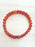 Bracelet de pierres véritables de Cornaline - 6 mm - Chakra Sacré - Rouge orange