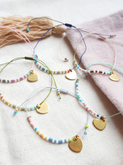 Bracelet Merci Vert pastel