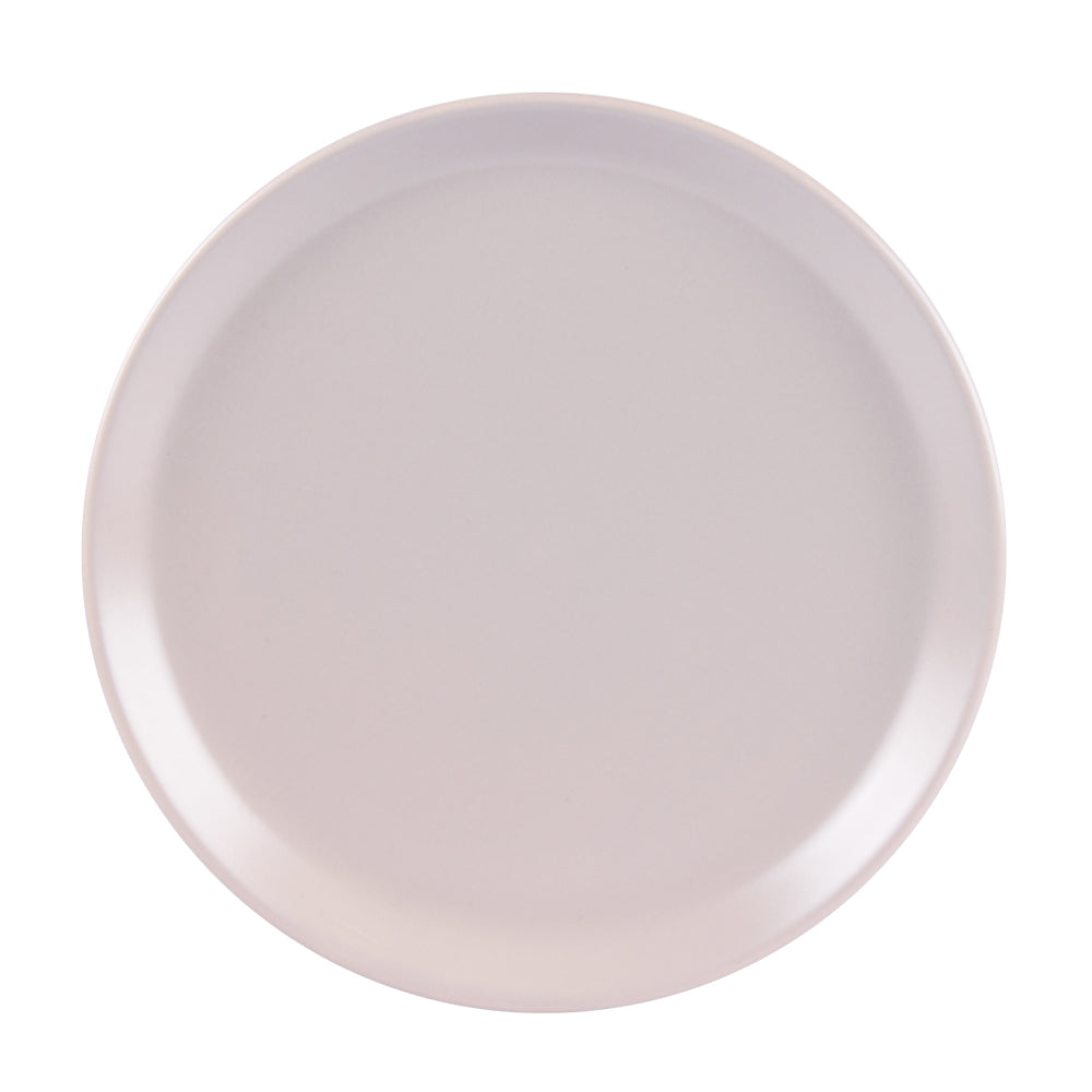 assiette plate  Itit - grès - gris mat - 25 cm - lot de 6