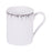 mug porcelaine blanche - motifes bulles gris - collection Boréalis - Table Passion