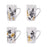 mug porcelaine - floral - 35 cl - coffret cadeau 4 mugs - Table Passion