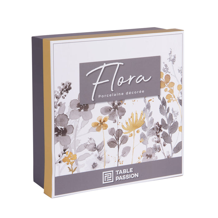 mug porcelaine - floral - 35 cl - coffret cadeau 4 mugs - Table Passion