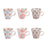 tasse à café  bohème - coffret cadeau de 6 tasses - grès - 17 cl - diamètre 8 cm hauteur 7.5cm -  décor relief multicolore  - TABLE PASSION