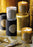 bougie parfumée - orchidée et patchouli - pot en verre doré - couvercle bois - numbers 6 - cerabella