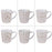 mug thé 34 cl - grès - collection tarra - 3 motifs assortis terre écru - coffret cadeau 6 tasses - Table Passion