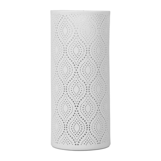 lampe cylindre orient - porcelaine bisctuit - 12 x 28 cm - SEMA DESIGN