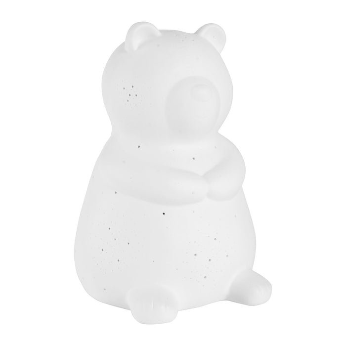 lampe ours - porcelaine biscuit - blanc - SEMA DESIGN