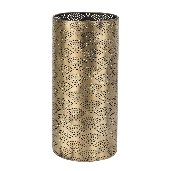 Lampe cylindre métal - motifs japonais - couleur laiton - SEMA DESIGN