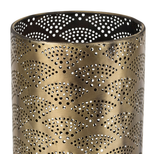 Lampe cylindre métal - motifs japonais - couleur laiton - SEMA DESIGN