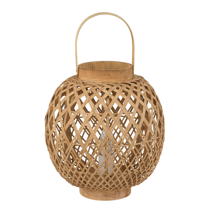 Lampe lanterne bambou naturel