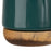 tasse gobelet à café - grès - émeraude - sous tasse acacacia - 10 cl - SEMA DESIGN